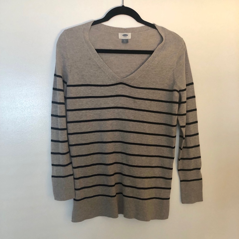 Old Navy V-Neck Striped Sweater